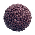 Colorful coated chocolate candies in the shape of a sphere