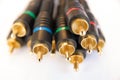 Colorful coaxial cables Royalty Free Stock Photo