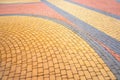 Colorful Cobblestones Pavement in the Park Royalty Free Stock Photo