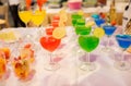 colorful cocktail party lemon on top