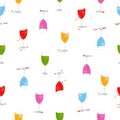 Colorful cocktail party wine glasses. Happy new year greeting card and pattern Royalty Free Stock Photo