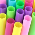 Colorful cocktail straws, macro shot Royalty Free Stock Photo