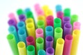 Colorful cocktail straws, macro shot Royalty Free Stock Photo