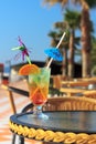Colorful cocktail with umbrella