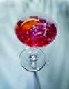 Colorful cocktails on the bar table in restaurant Royalty Free Stock Photo