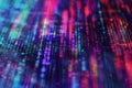Colorful Code Lines on Black Background Displayed on Computer Screen Royalty Free Stock Photo