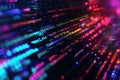 Colorful Code Lines on Black Background Displayed on Computer Screen Royalty Free Stock Photo