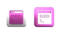 Colorful Code terminal icon isolated on white background. Browser window with command line. Command panel. Programming