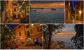 A colorful collage of beautiful places in cozy and quiet town Porec Royalty Free Stock Photo