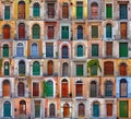 Colorful collage made of doors from Rome Royalty Free Stock Photo
