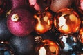 Colorful collection of Christmas Balls useful as a background patternColorful Christmas balls close up as background