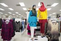Colorful Collection of Muslimah Clothes at Shopping Mall