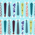 Colorful collection of Neck ties background pattern