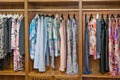 Colorful collection of women's clothes