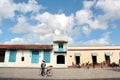 Colorful colonial houses in the streets of the old charming town of Camaguey, Cuba UNESCO World Heritage Royalty Free Stock Photo