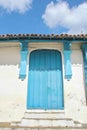 Colorful colonial houses in the streets of the old charming town of Camaguey, Cuba UNESCO World Heritage Royalty Free Stock Photo