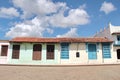 Colorful colonial houses in the streets of the old charming town of Camaguey, Cuba UNESCO World Heritage Royalty Free Stock Photo