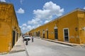 Colorful colonial style buildings at street of Izmal Royalty Free Stock Photo