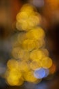 Colorful color lights bokeh blur background, Chrismas defocus tree Royalty Free Stock Photo