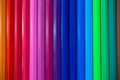 Colorful color pencils as background for design. Close up view of multicolor abstract background. Royalty Free Stock Photo