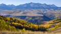 Colorful Colorado landscape looking towards Mt. Wilson Royalty Free Stock Photo