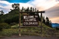 Colorful Colorado Welcome Sign Royalty Free Stock Photo