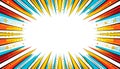 Colorful Comic Book Burst Background With Stars Royalty Free Stock Photo