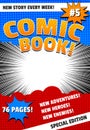 Colorful comic book cover template Royalty Free Stock Photo