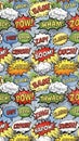 Colorful Comic Book Speech Bubbles Pattern Royalty Free Stock Photo