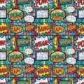 Colorful Comic Book Speech Bubbles Pattern Royalty Free Stock Photo