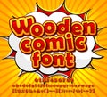 Colorful comic font, alphabet. Comics book, pop art Royalty Free Stock Photo