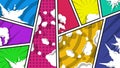Colorful Comic Pop Art Panels Abstract Vector Background Royalty Free Stock Photo