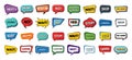 Colorful Comic Speech Bubble Set for UI and App Interface Royalty Free Stock Photo
