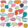 Colorful comic speech bubbles, dialogs Royalty Free Stock Photo