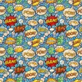 Colorful Comic Speech Bubbles Pattern Background Royalty Free Stock Photo