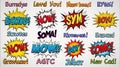 Colorful comic text effects with vibrant graphic elements Royalty Free Stock Photo