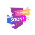 Colorful coming soon composition with flat design