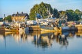 Fishing Commeercial Traweler Boats Waterfront Reflection Honfluer France Royalty Free Stock Photo