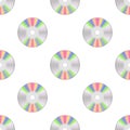 Colorful Compact Disc Seamless Pattern Royalty Free Stock Photo