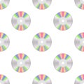 Colorful Compact Disc Seamless Pattern Royalty Free Stock Photo