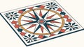 Colorful Compass Rose Pattern, Guiding Direction and Exploration, vector design Generative AI Royalty Free Stock Photo