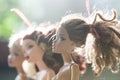 Colorful composition with Barbie dolls Royalty Free Stock Photo