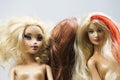 Colorful composition with Barbie dolls