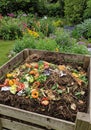 Colorful Compost Bin in a Lush Garden Royalty Free Stock Photo