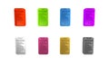 Colorful Computer api interface icon isolated on white background. Application programming interface API technology Royalty Free Stock Photo