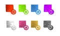 Colorful Computer api interface icon isolated on white background. Application programming interface API technology Royalty Free Stock Photo