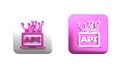 Colorful Computer api interface icon isolated on white background. Application programming interface API technology Royalty Free Stock Photo