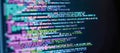 Colorful computer code on screen, programming language syntax, software development, coding, technology, digital data, IT, web