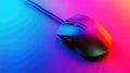A colorful computer mouse on a vibrant gradient background Royalty Free Stock Photo
