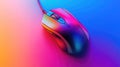 A colorful computer mouse on a vibrant gradient background Royalty Free Stock Photo